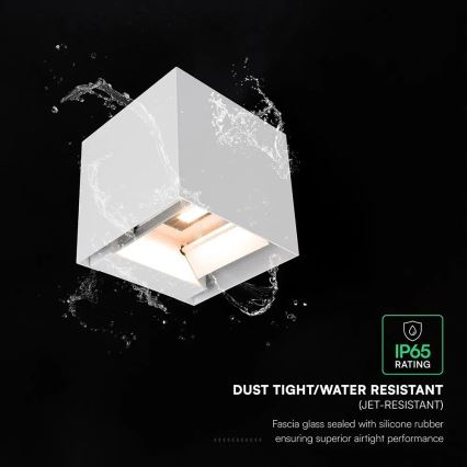 LED-Solar-Wandleuchte mit Sensor LED/9W/3,7V 3000/4000/5000K IP65 2600 mAh weiß