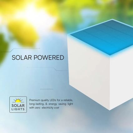 LED-Solar-Wandleuchte mit Sensor LED/9W/3,7V 3000/4000/5000K IP65 2600 mAh weiß