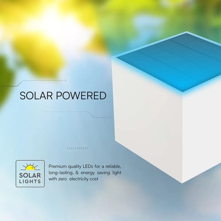 LED-Solar-Wandleuchte mit Sensor LED/9W/3,7V 3000/4000/5000K IP65 2600 mAh weiß