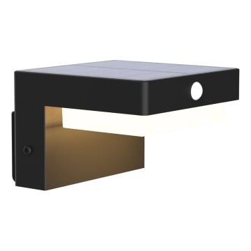 LED Solar-Wandleuchte mit Sensor MALI LED/4,5W/3,7V 2000 mAh IP44 schwarz