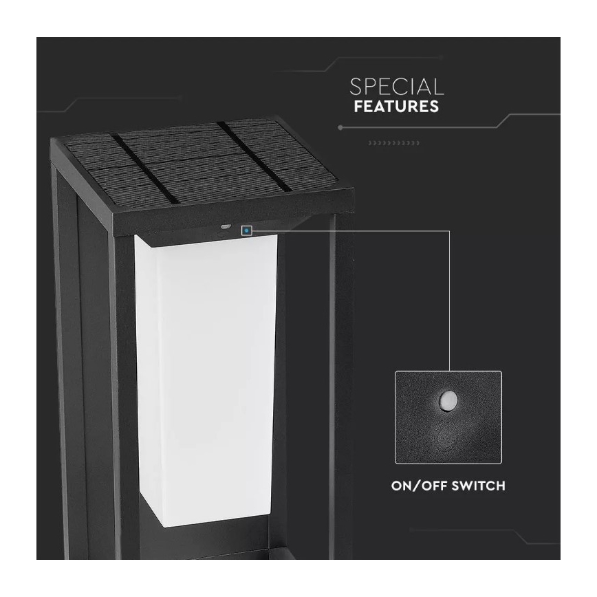 LED Solar-Wandleuchte mit Sensor SAMSUNG CHIP LED/2W/3,7V IP65