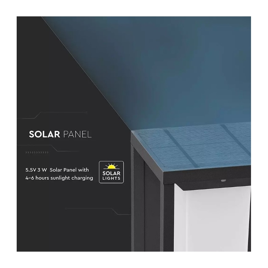 LED Solar-Wandleuchte mit Sensor SAMSUNG CHIP LED/2W/3,7V IP65