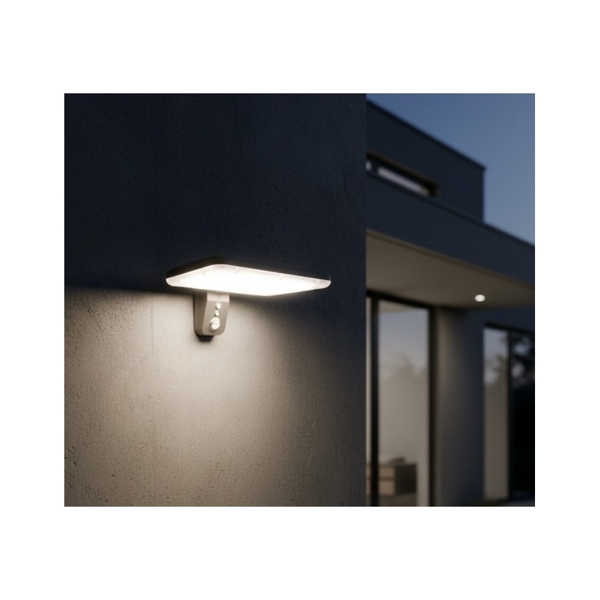 LED-Solar-Wandleuchte mit Sensor PHOENIX LED/15W/3,2V 3000/4000K IP65 6000 mAh