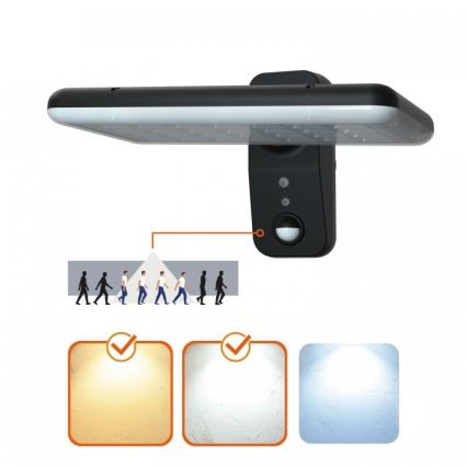 LED-Solar-Wandleuchte mit Sensor PHOENIX LED/15W/3,2V 3000/4000K IP65 6000 mAh