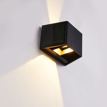 LED-Solar-Wandleuchte WINGS LED/2W/3,2V 3000K IP54 schwarz