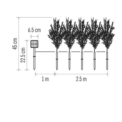 LED Solardekoration 50xLED/3W/1,2V 600 mAh IP44