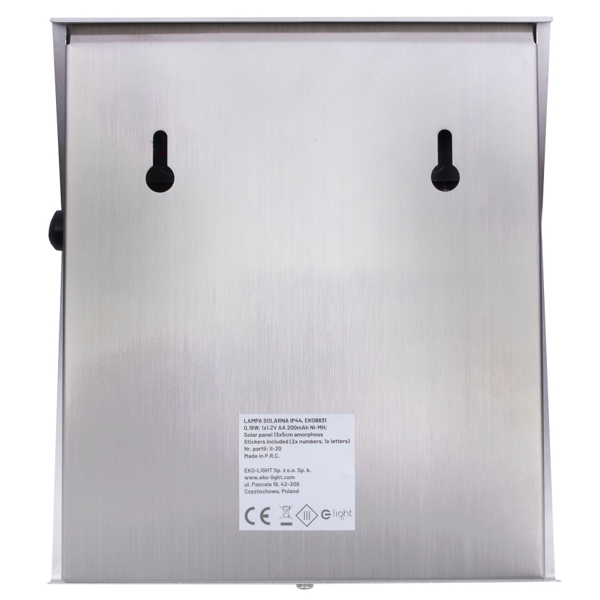 LED Solare Hausnummer 1,2V IP44