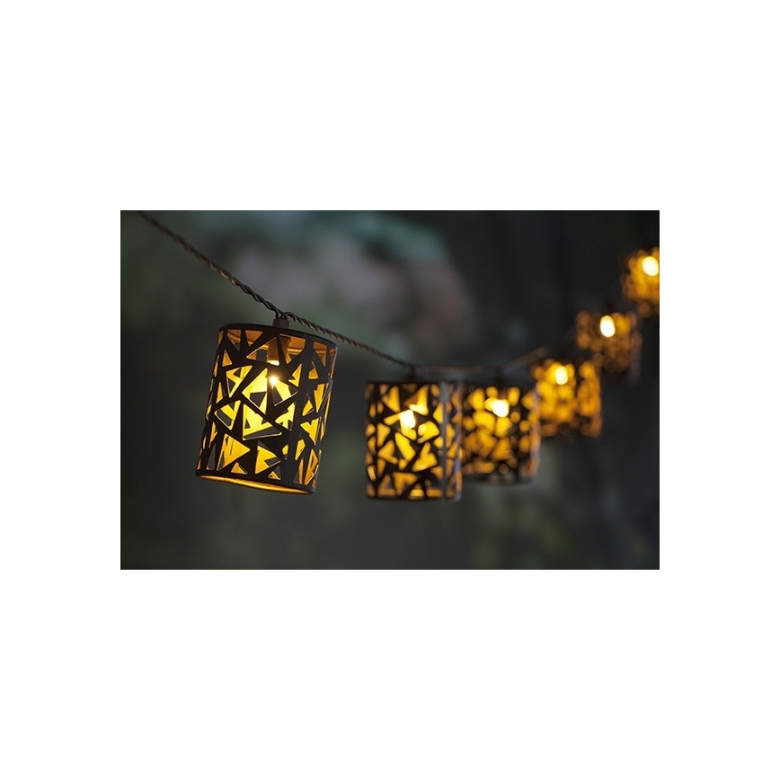 LED-Solarkette 10xE12/3,65m IP44 warmweiß