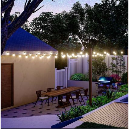 LED-Solarkette 10xLED/0,5/4,5V 12 m 3000K IP44 + Fernbedienung