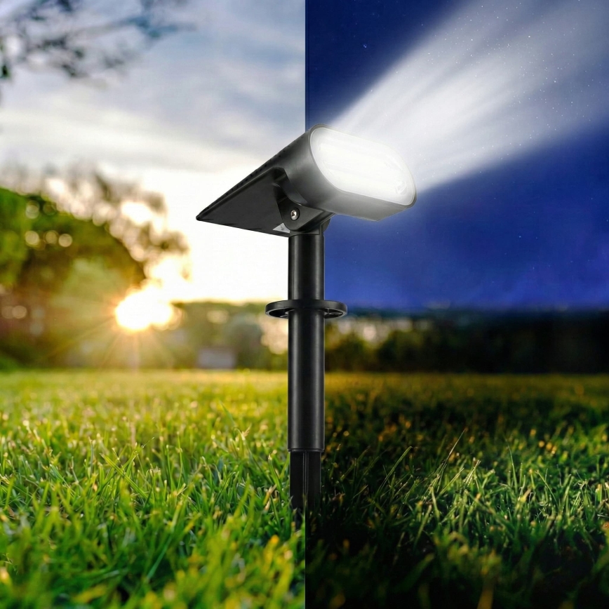 LED Solarlampe 2-in-1 LED/3,7V 1200 mAh IP54 schwarz