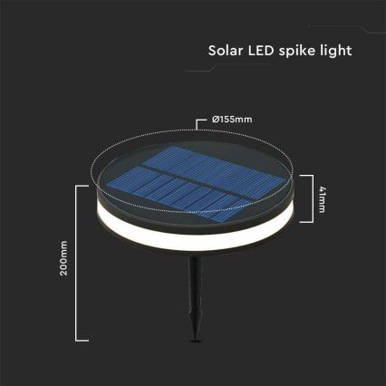 LED-Solarlampe für den Außenbereich LED/1,8W/3,7V IP54 3000K