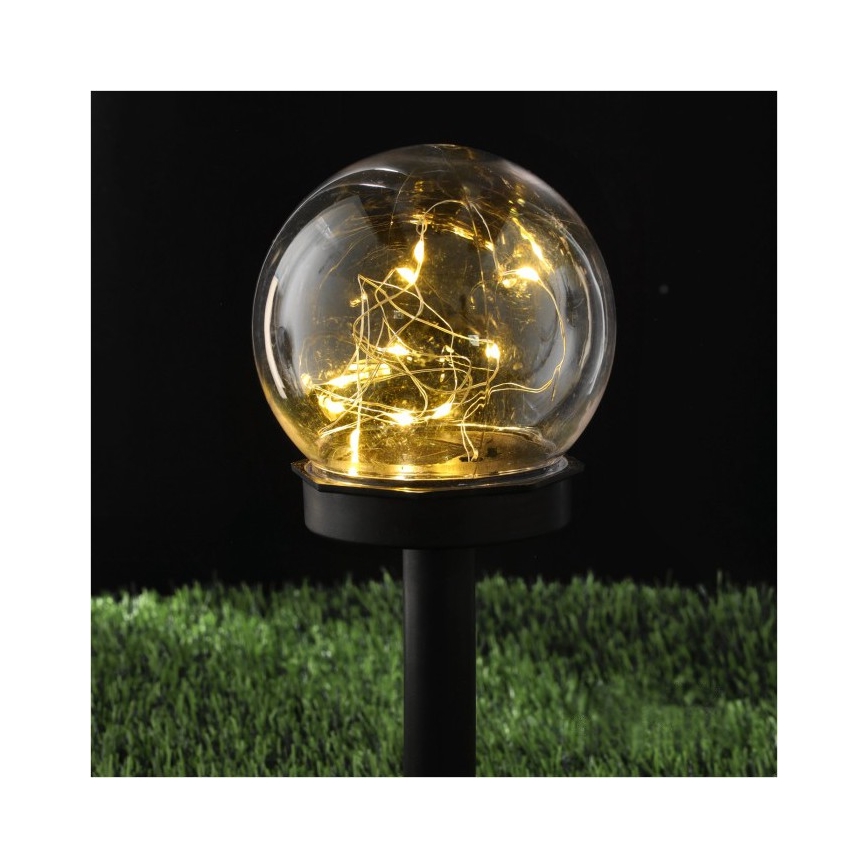 LED-Solarlampe GLEAM LED/1,2 V 3000 K IP44 40 mAh transparent/schwarz