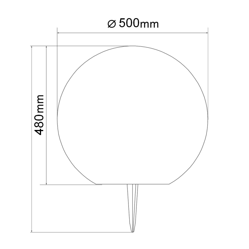 LED-Solarlampe KULA LED/3,7V 3000/4000/6500K Ø 50 cm 2000 mAh IP65 weiß