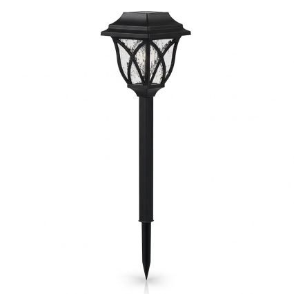 LED-Solarlampe LAWN, LED/1,2 V, 100 mAh, 3000 K, 44 cm, IP44, schwarz