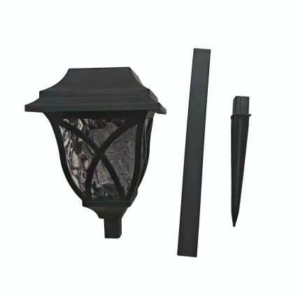 LED-Solarlampe LAWN, LED/1,2 V, 100 mAh, 3000 K, 44 cm, IP44, schwarz