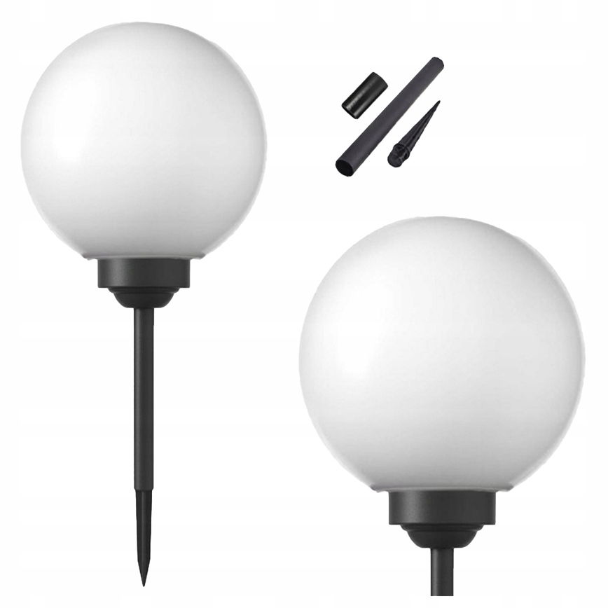 LED-Solarlampe LED/1,2V 6500K 200 mAh Ø 20 cm IP44 weiß/schwarz