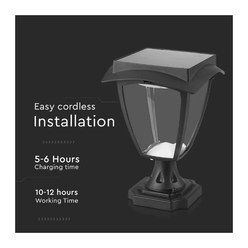 LED-Solarlampe LED/2W/3,7V 3000/6000K IP65