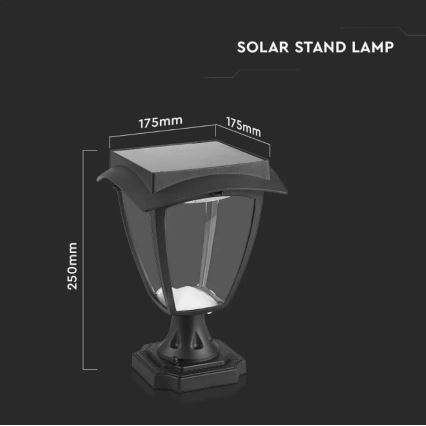 LED-Solarlampe LED/2W/3,7V 3000/6000K IP65