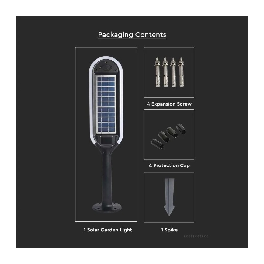 LED-Solarlampe mit einem Sensor BOLLARD LED/5W/5,5V 70 cm 3000K IP65