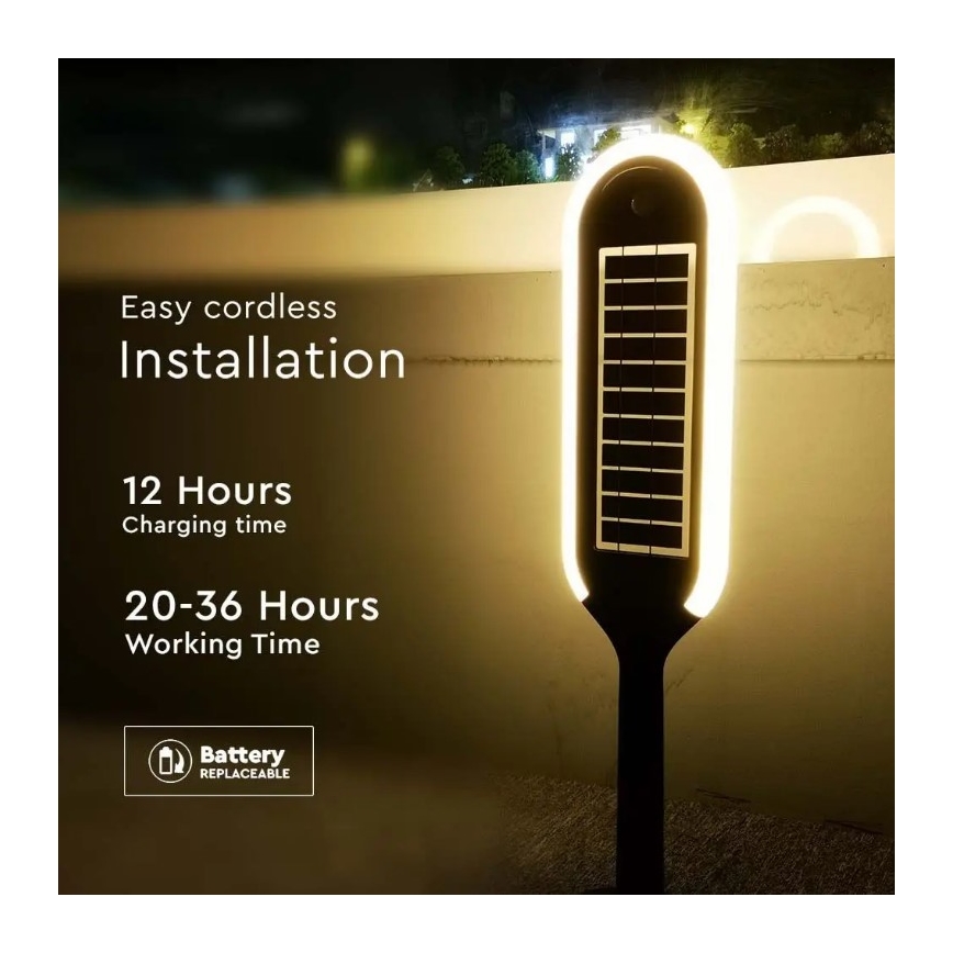 LED-Solarlampe mit einem Sensor BOLLARD LED/5W/5,5V 70 cm 3000K IP65
