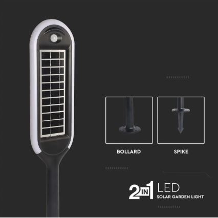 LED-Solarlampe mit einem Sensor BOLLARD LED/5W/5,5V 70 cm 3000K IP65