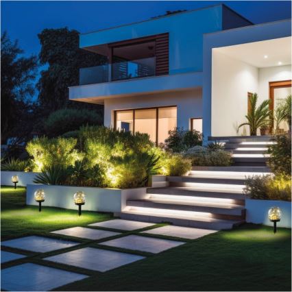 LED-Solarlampe mit Sensor GLEAM LED/1,2V 3000K IP44 40 mAh klar/schwarz