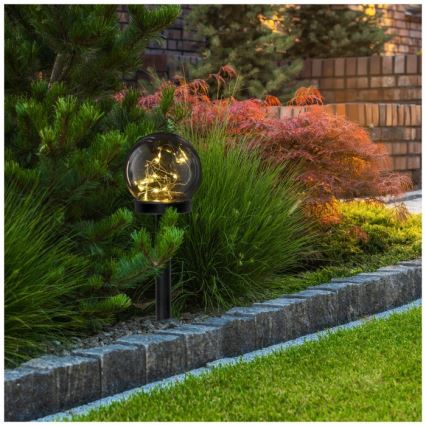 LED-Solarlampe mit Sensor GLEAM LED/1,2V 3000K IP44 40 mAh rauchgrau/schwarz