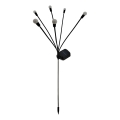 LED Solarleuchte 6xLED/1,2 V 300 mAh IP44 schwarz
