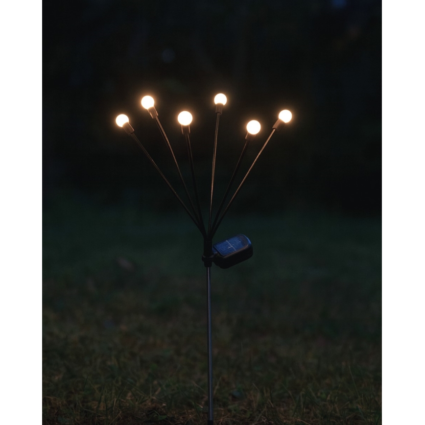 LED Solarleuchte 6xLED/1,2 V 300 mAh IP44 schwarz