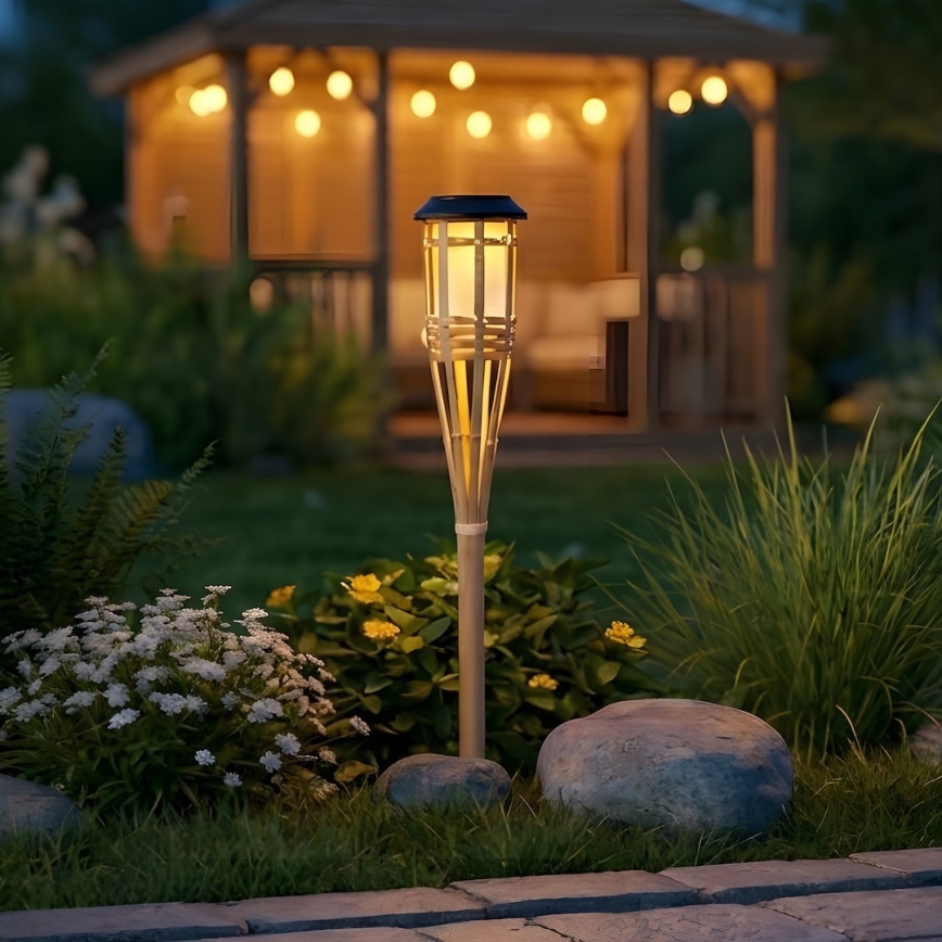 LED-Solarleuchte BAMBOO LED/1,2V 150 mAh 1800K 56 cm IP44 beige