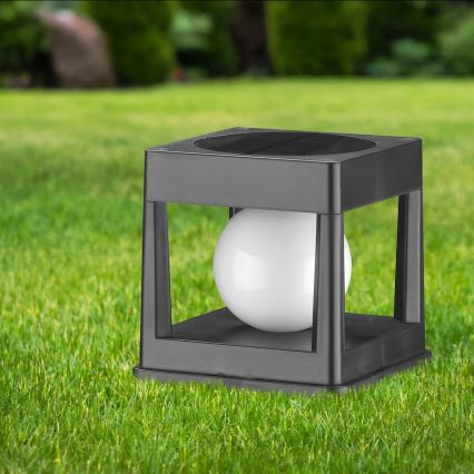 LED-Solarleuchte CUBO LED/3,7V 1200 mAh IP44 schwarz