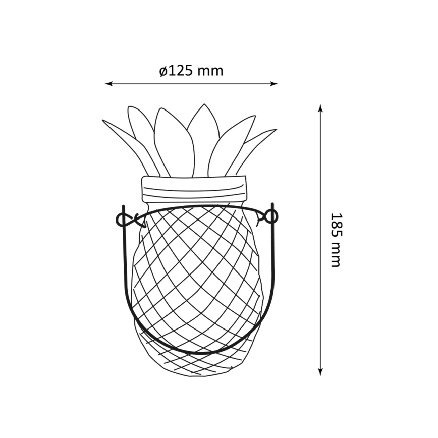 LED-Solarleuchte JAR LED/1,2V 150 mAh IP44 Ananas