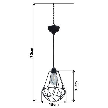 LED Solar-Hängelampe an Kabel KATTY 1,2V 300 mAh IP44