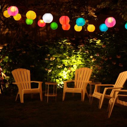LED Solarleuchte LAMPION LED/1,2V IP44 6500K blau