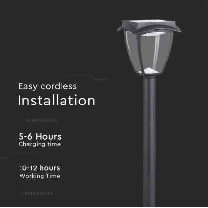 LED-Solarleuchte LED/2W/230V 93 cm 3000/6000K IP65 2200 mAh