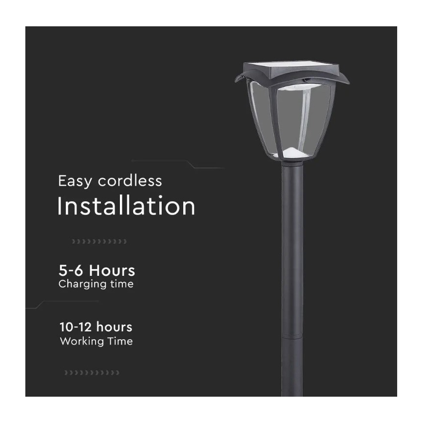 LED-Solarleuchte LED/2W/230V 93 cm 3000/6000K IP65 2200 mAh