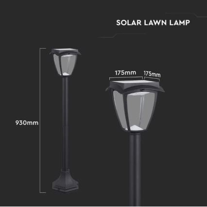LED-Solarleuchte LED/2W/230V 93 cm 3000/6000K IP65 2200 mAh