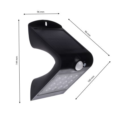 LED Solarleuchte mit Bewegungs- und Dämmerungssensor LED/1,5W/1200 mAh 3,7V IP65