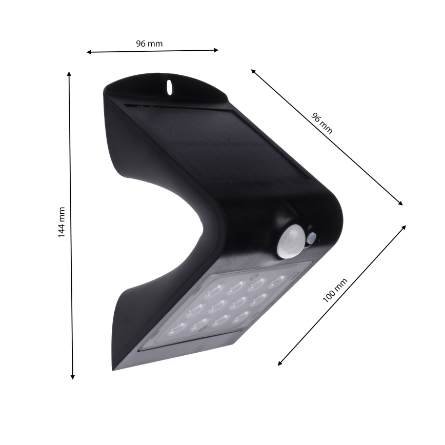 LED Solarleuchte mit Bewegungs- und Dämmerungssensor LED/1,5W/1200 mAh 3,7V IP65