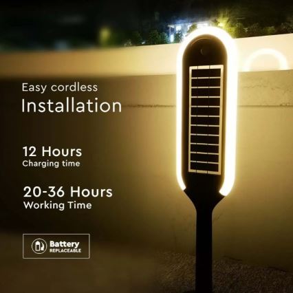 LED-Solarleuchte mit Sensor BOLLARD LED/5W/5,5V 70 cm 3000K IP65 2000 mAh