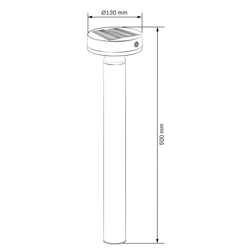 LED-Solarleuchte mit Sensor GWINEA LED/4,5W/3,7V 2000 mAh 50 cm IP44 schwarz