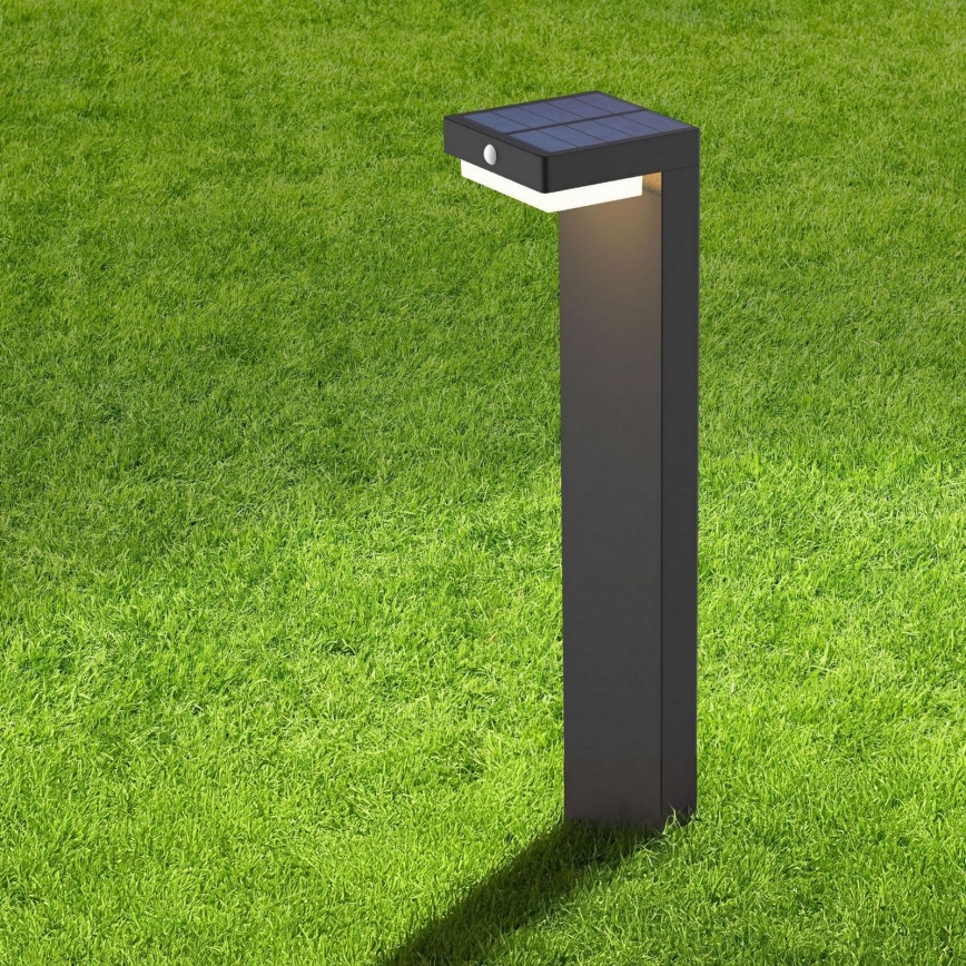 LED-Solarleuchte mit Sensor MALI LED/4,5W/3,7V 2000 mAh IP44 schwarz