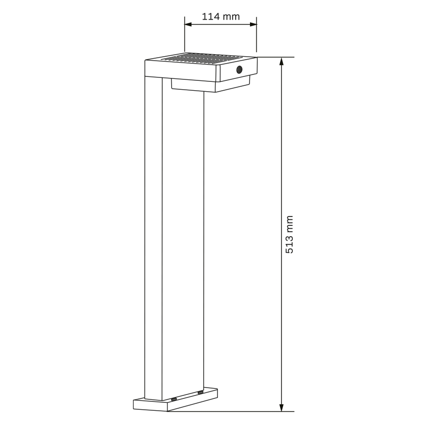 LED-Solarleuchte mit Sensor MALI LED/4,5W/3,7V 2000 mAh IP44 schwarz