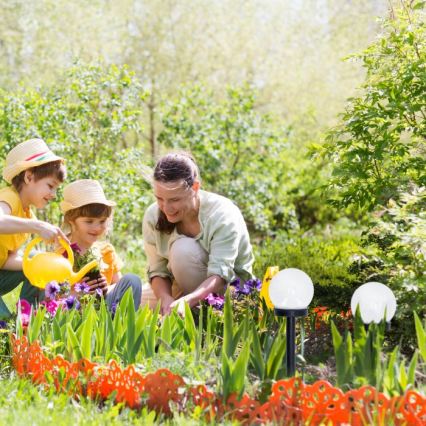 LED-Solarleuchte mit Sensor SPHERE LED/1,2 V 4000 K IP44 40 mAh Ø 10 cm