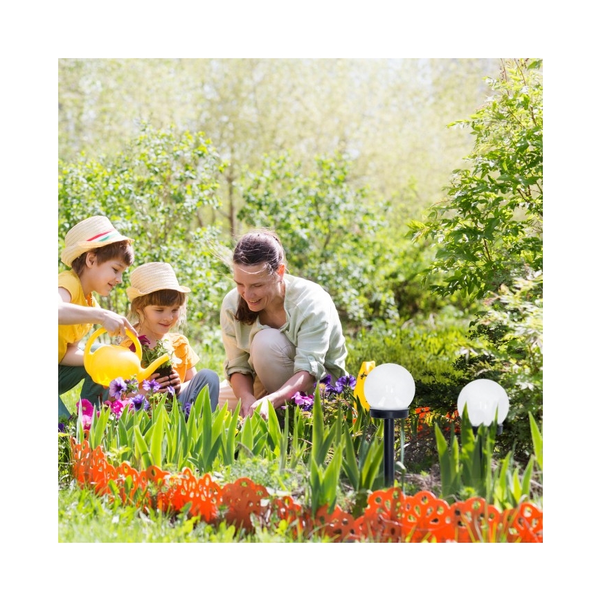 LED-Solarleuchte mit Sensor SPHERE LED/1,2 V 4000 K IP44 40 mAh Ø 10 cm