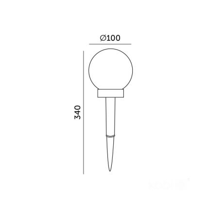 LED-Solarleuchte mit Sensor SPHERE LED/1,2 V 4000 K IP44 40 mAh Ø 10 cm