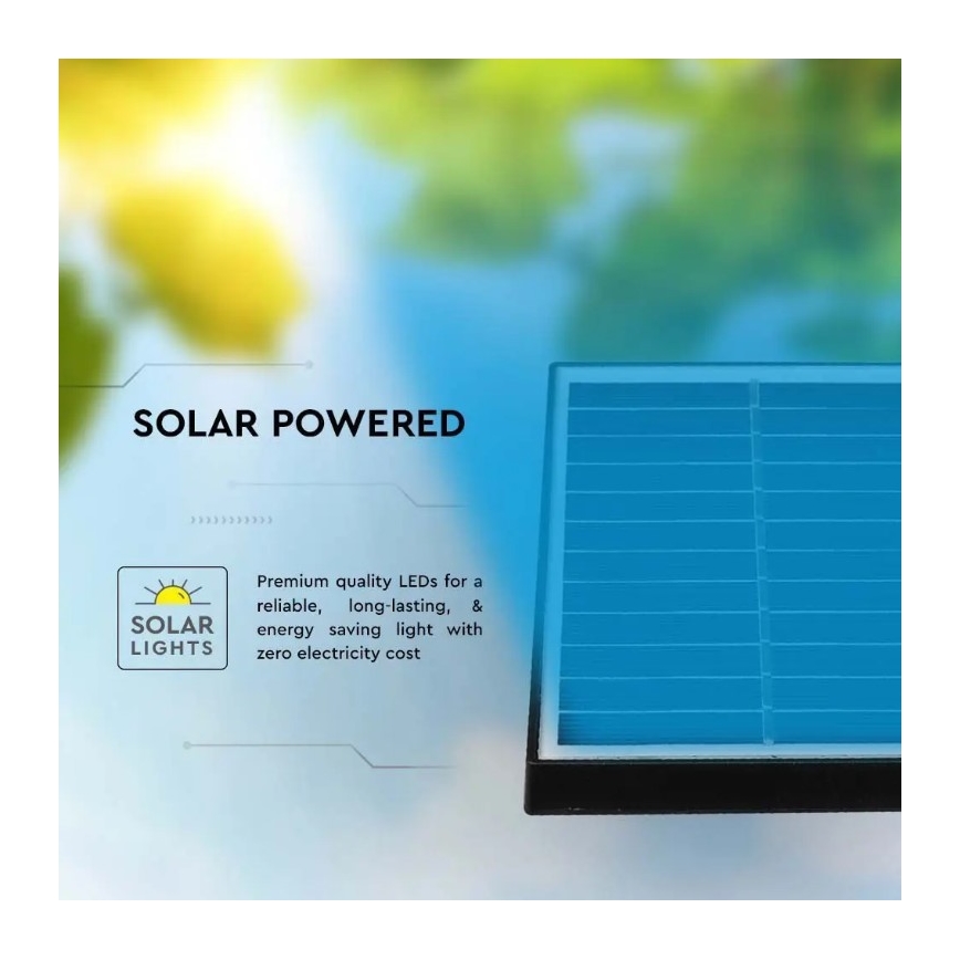 LED Solarleuchte SPIKE LED/2W/5,5V IP65 6400K 1200 mAh
