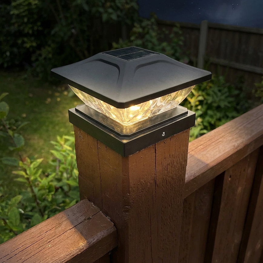LED-Solarleuchte TOYA LED/4,5W/230V 3000/6500K 600 mAh IP44 schwarz