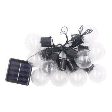 LED-Solarlichterkette 10xLED/0,12W/1,2V 1xAA IP44 6000K