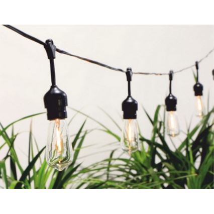LED-Solarlichterkette 10xLED/1,2V 600 mAh 5,94m IP44 warmweiβ
